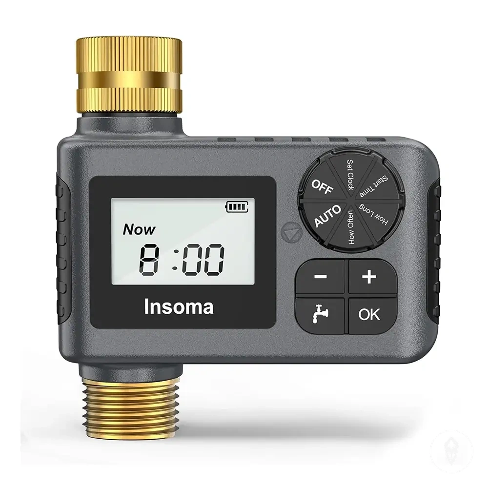 Programmateur d’eau intelligent pour jardin avec raccord pivotant en laiton pour robinet extérieur de tuyau