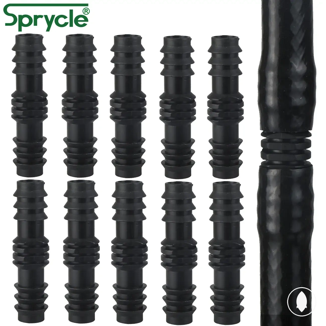 Manguitos rectos de reparación de 16 mm para tuberías PE de riego por goteo de 1/2 pulgada