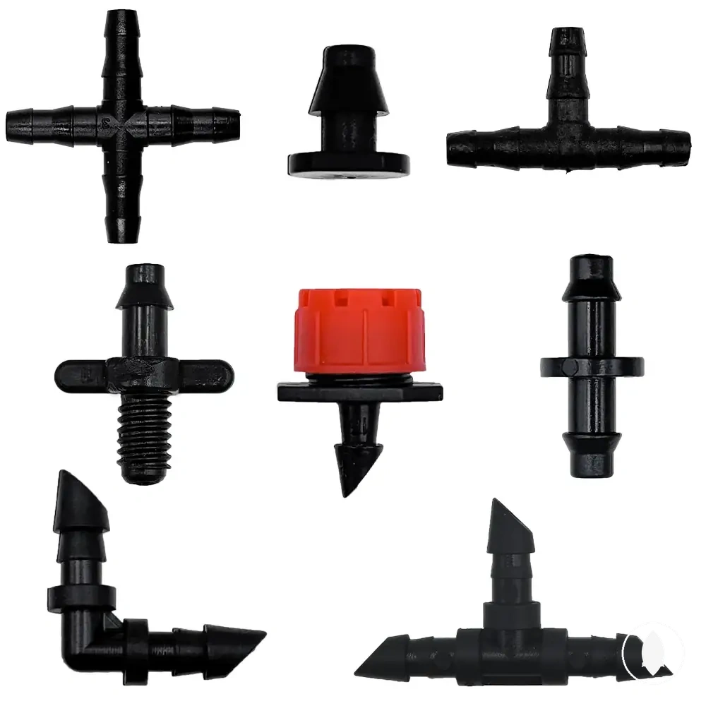 Pacote de conectores 4/7 mm para tubos de irrigação por gotejamento
