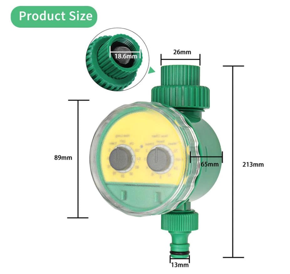 Système alternatif au goutte a goutte bouteille dimension du programmateur