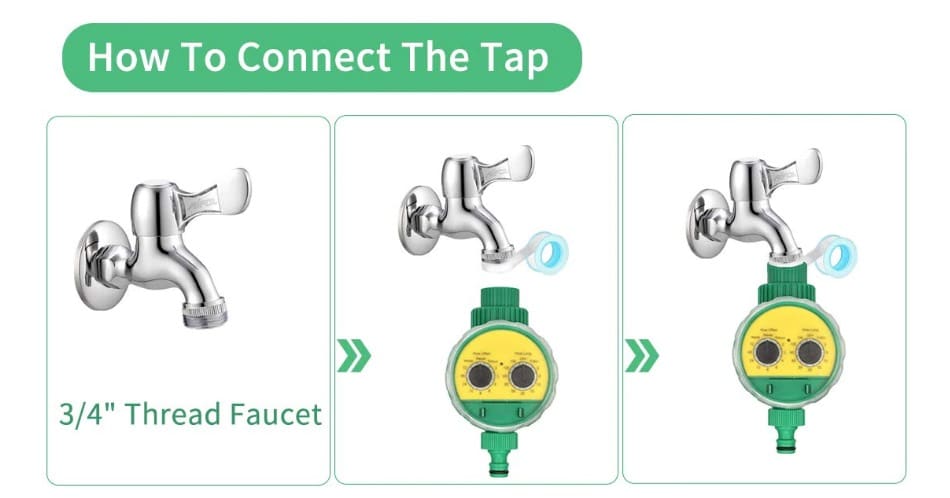 Système alternatif au goutte a goutte bouteille installation du programmateur au robinet