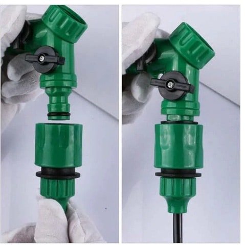 installation goutte a goutte raccordement du répartiteur du système dirrigation