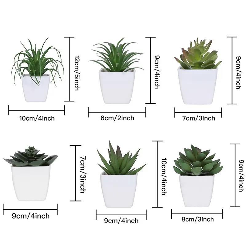 Mini plantes artificielles succulentes en pot