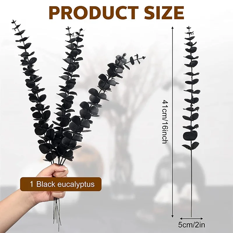 Plantes artificielles en cuir chevelu d'eucalyptus doré
