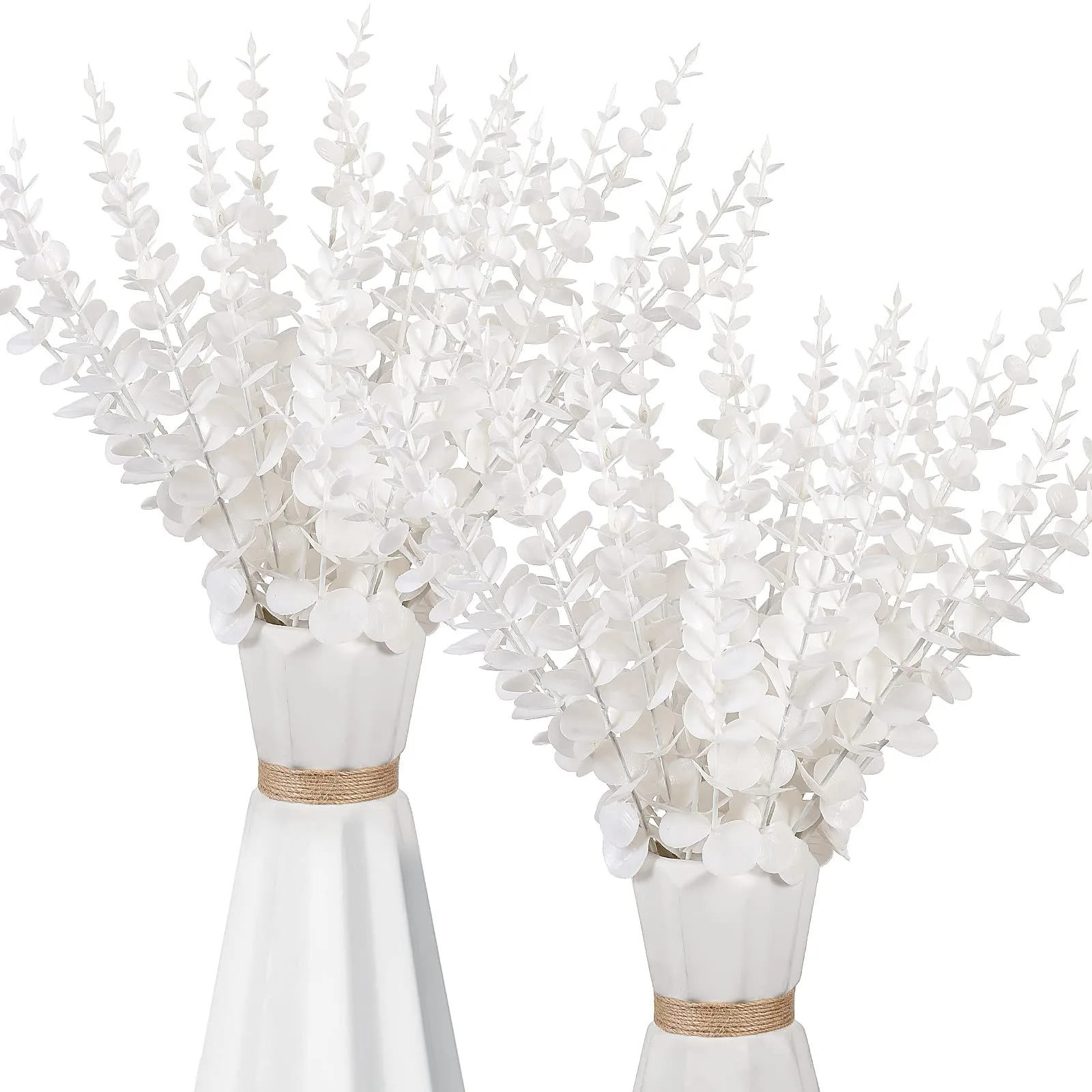 Plantes artificielles en cuir chevelu d'eucalyptus doré