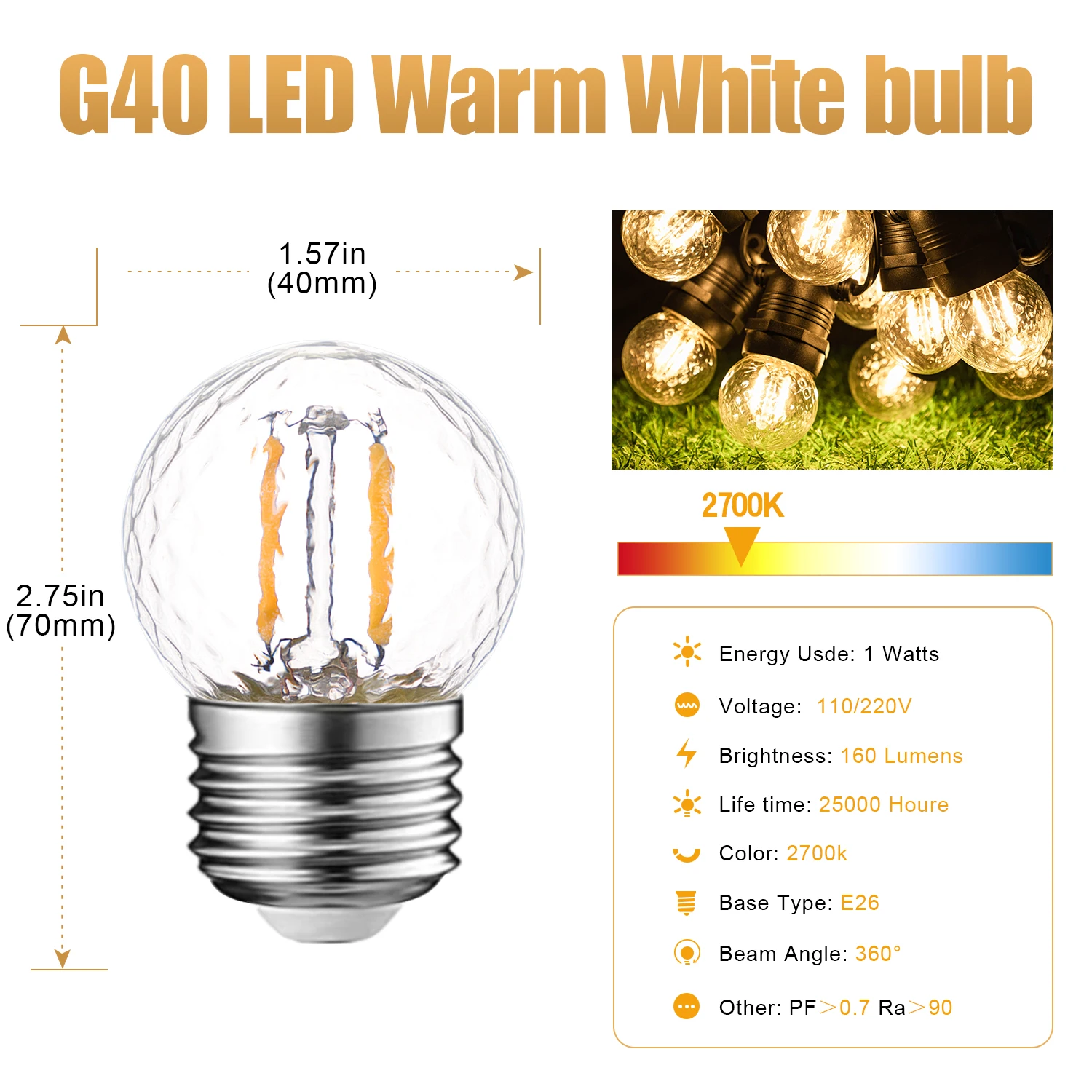 Ampoule LED G40