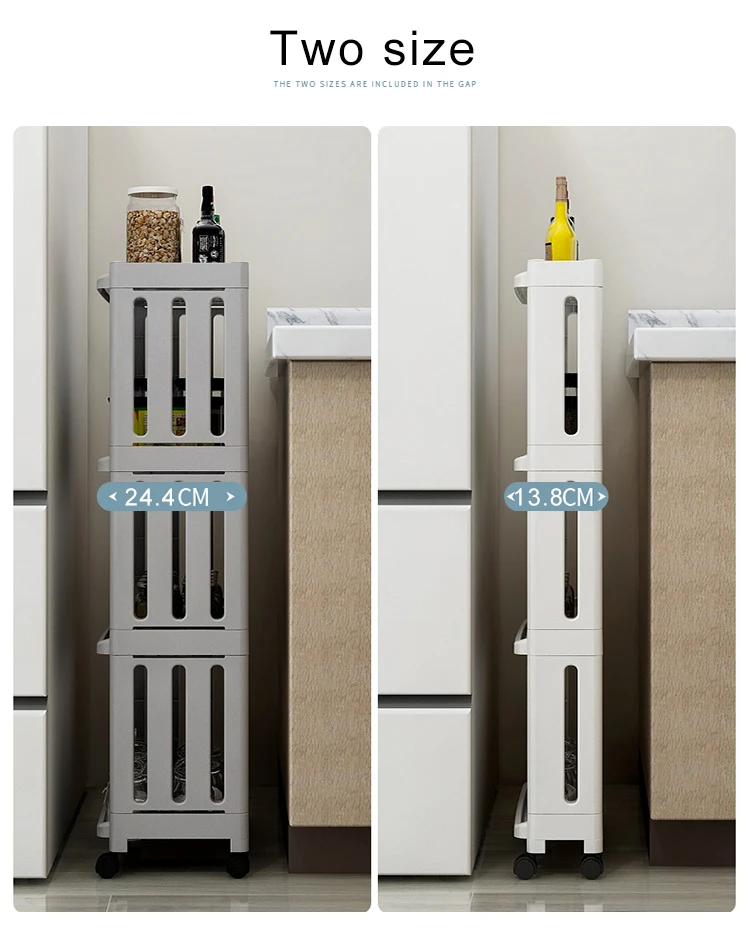 Étagère latérale de réfrigérateur à roulettes