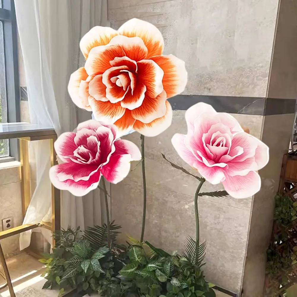 Fleur artificielle en mousse de rose