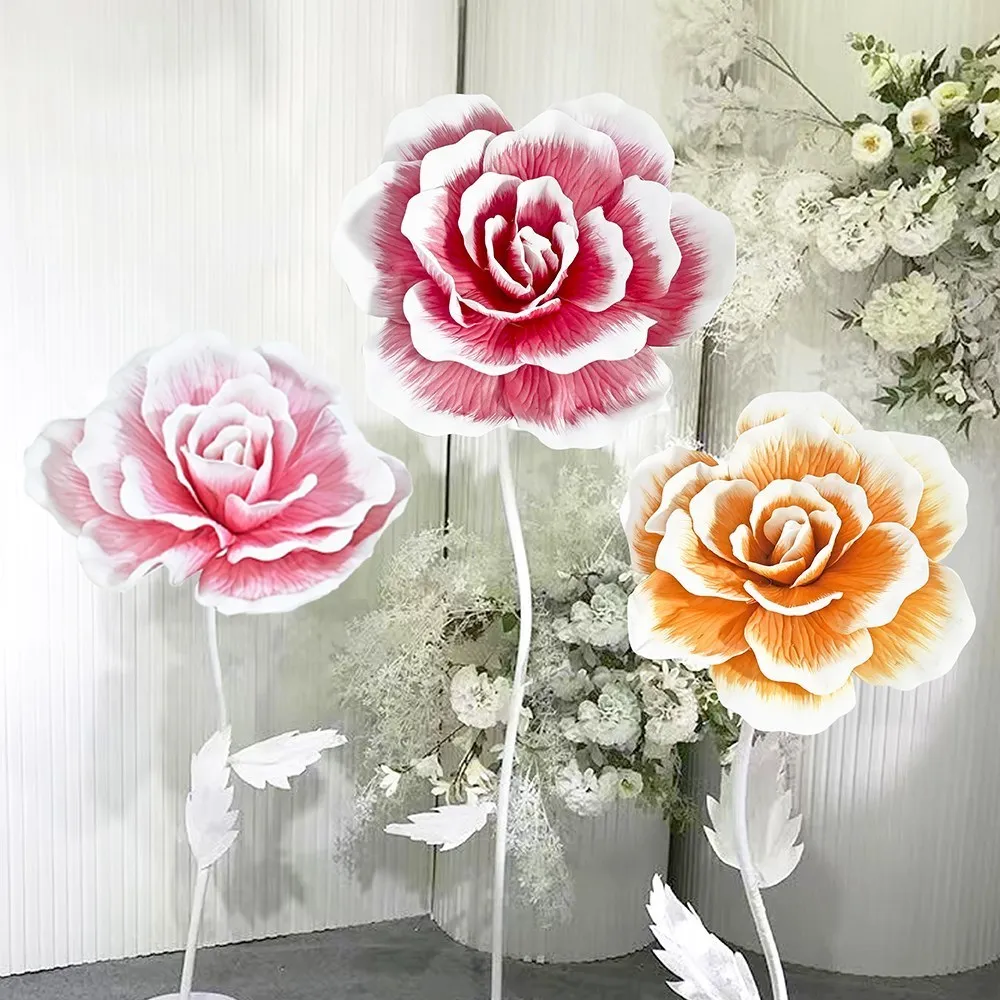 Fleur artificielle en mousse de rose