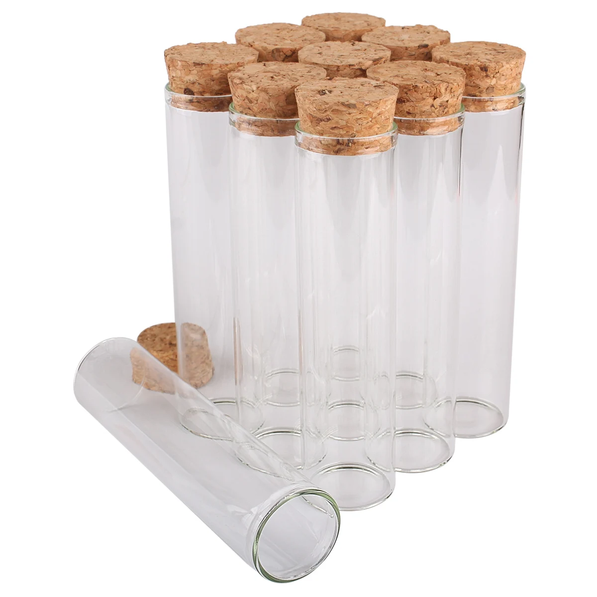 Tubes à essai en verre avec bouchon en liège