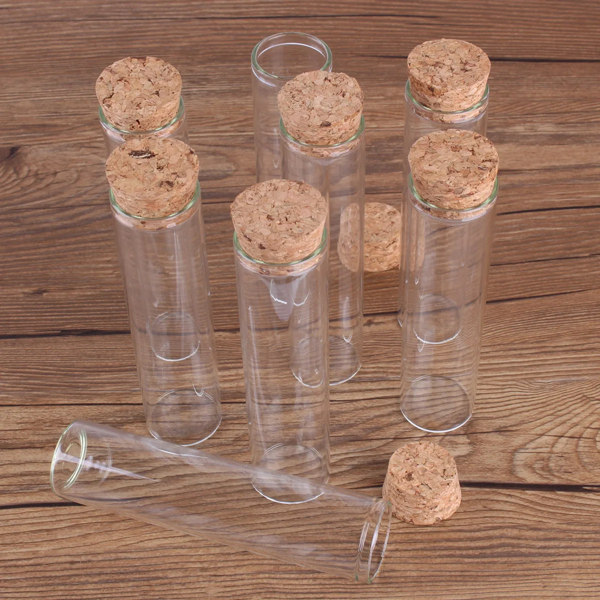 Tubes à essai en verre avec bouchon en liège