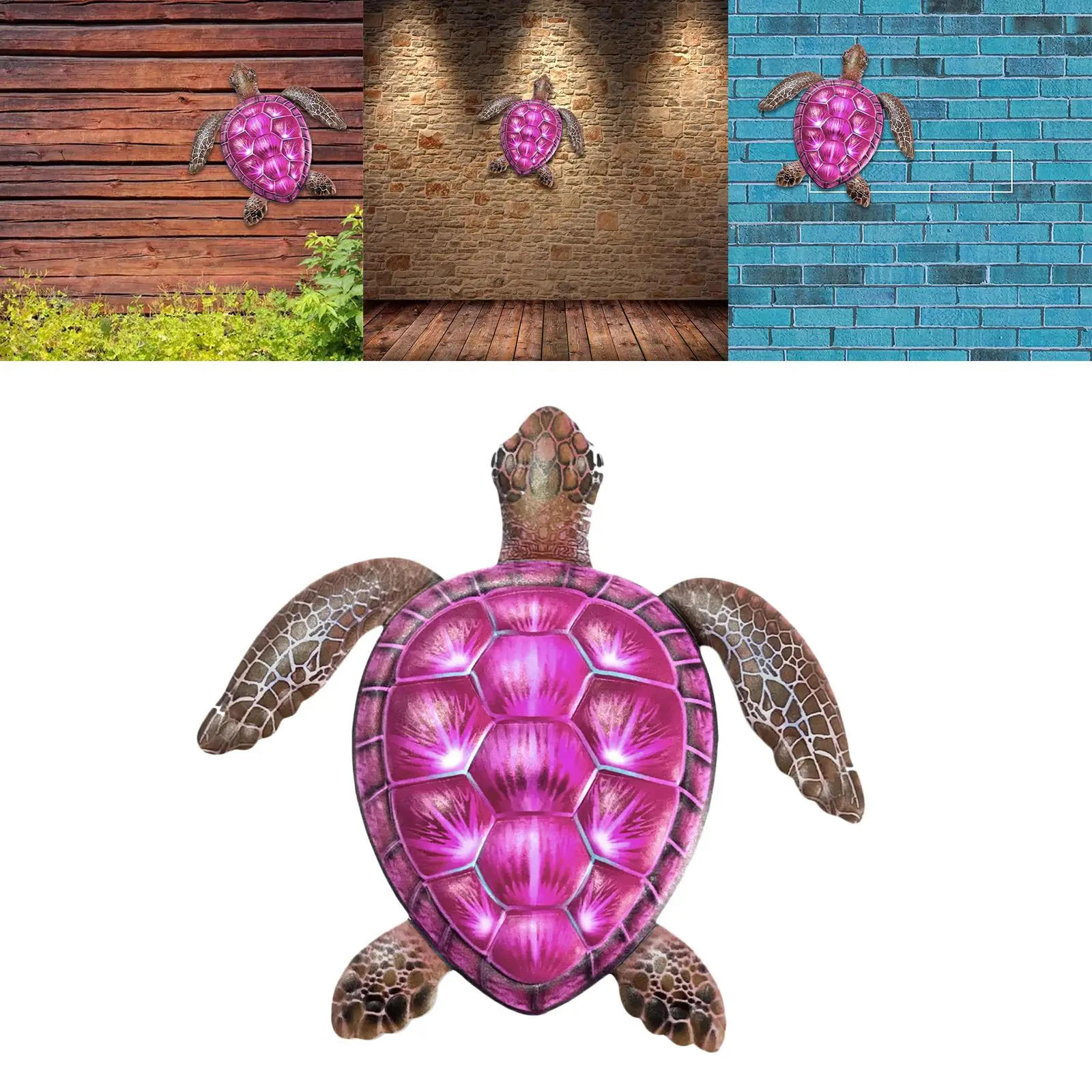 Iron Art Simple Style Sea Turtle Vintage Design Metal Wall Decor Animal Ornament Turtle Decoration for Home Garden