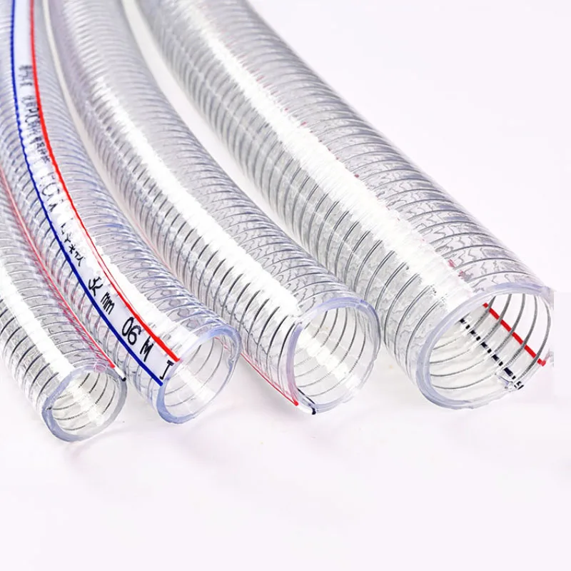 Tuyau en acier PVC transparent