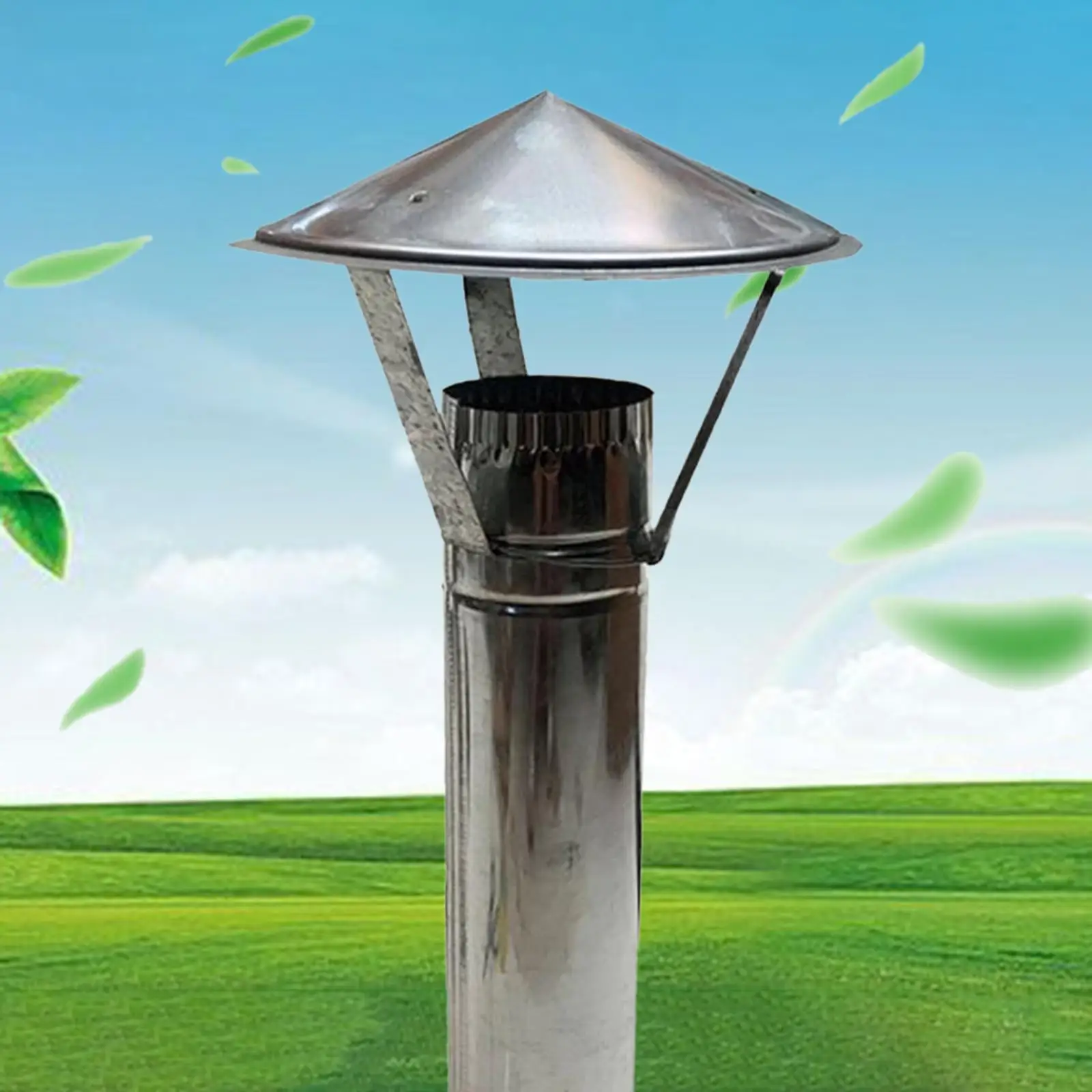 Chimney Rain Cover Windshield Rainproof for Home Garden Outdoor Chimney Fireplace