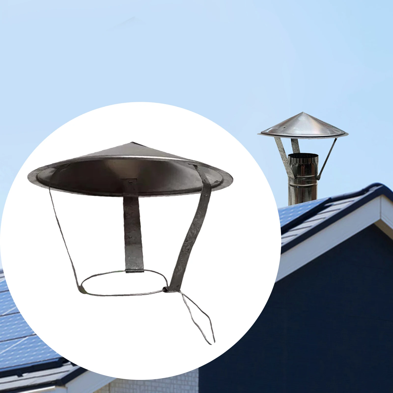 Chimney Rain Cover Windshield Rainproof for Home Garden Outdoor Chimney Fireplace