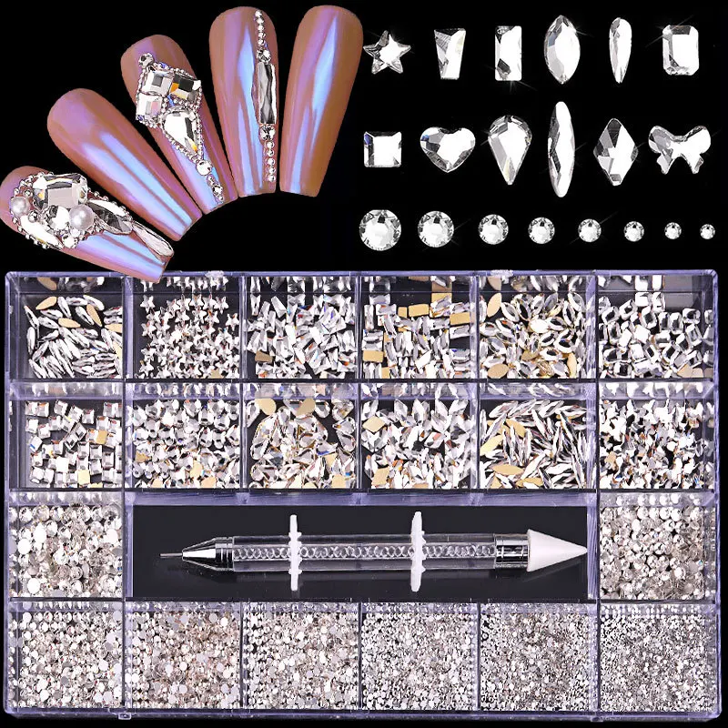 Strass de Luxe en Diamant Brillant pour Nail Art