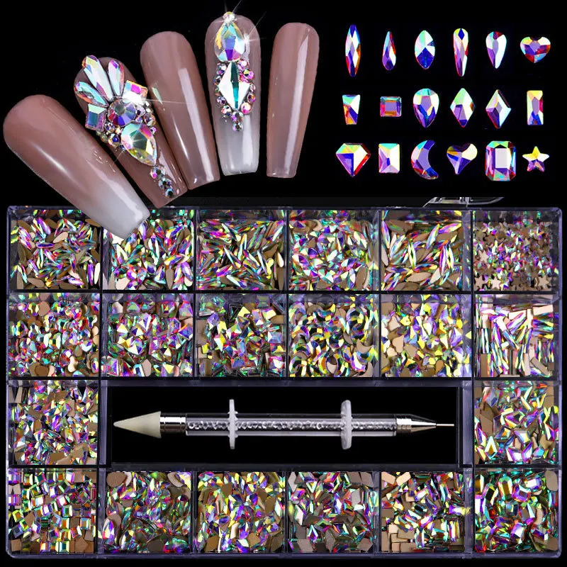 Strass de Luxe en Diamant Brillant pour Nail Art