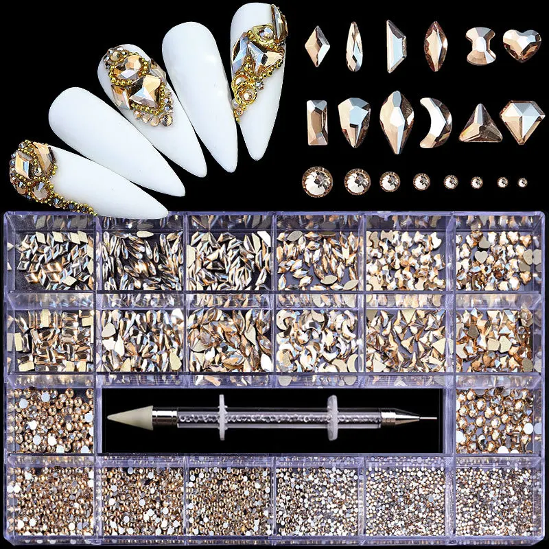 Strass de Luxe en Diamant Brillant pour Nail Art