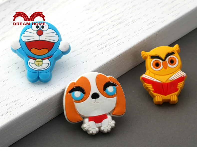 Bouton de porte en PVC souple - Chat