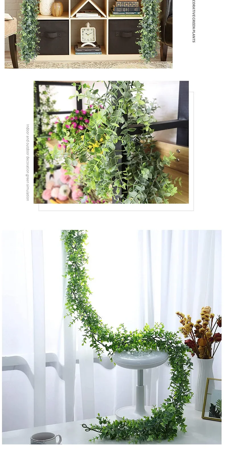 Guirxiété murale artificielle d'eucalyptus