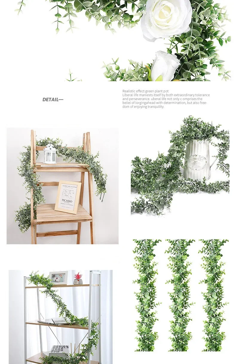 Guirxiété murale artificielle d'eucalyptus