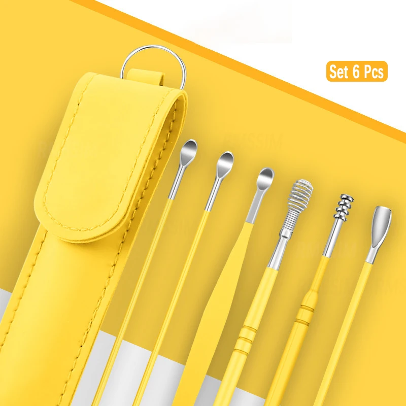 Nettoyeur D'oreilles En Silicone à Spirale - 16 Embouts Lavables, Sûr Et Doux Pour Enfants/adultes