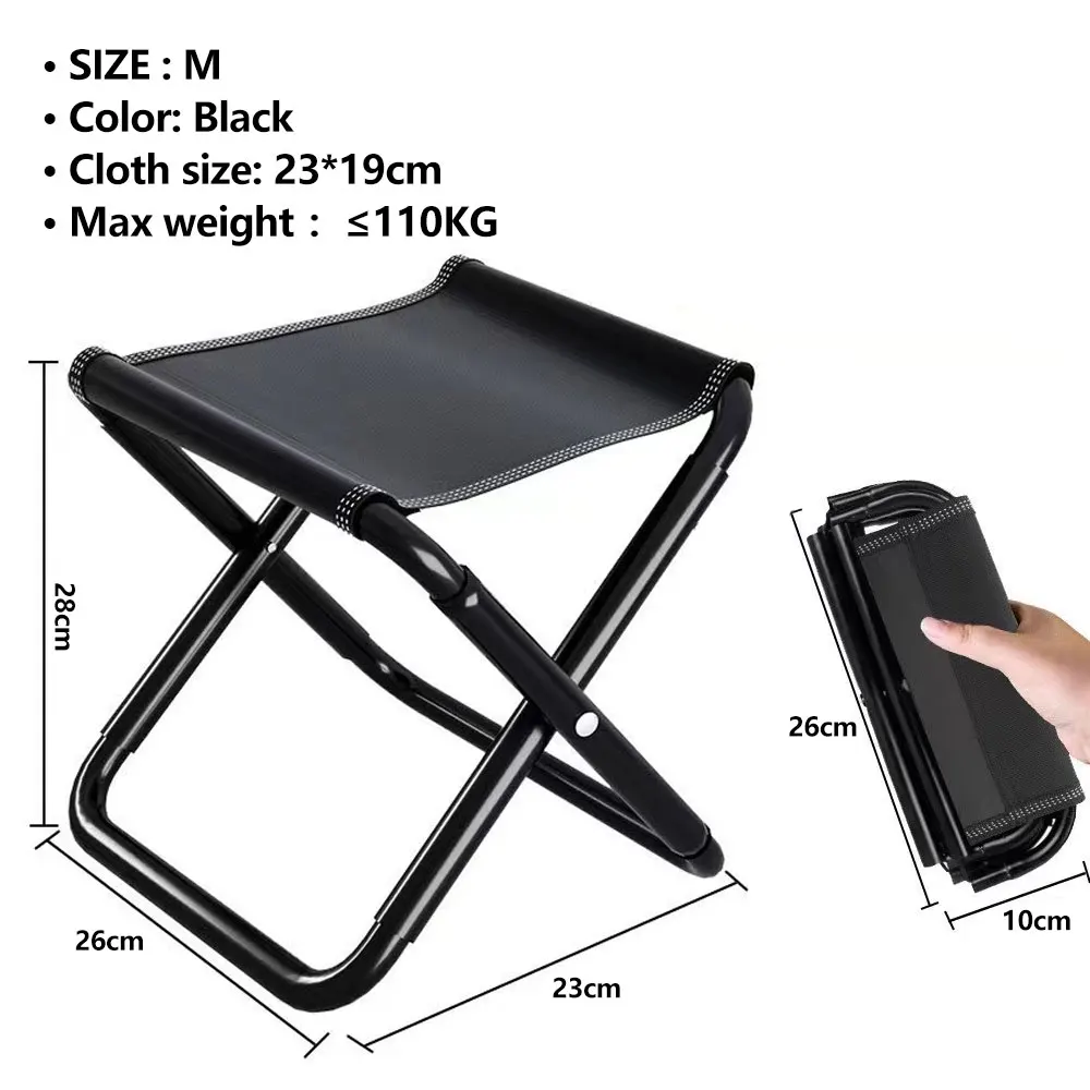 Chaise de camping pliable en aluminium