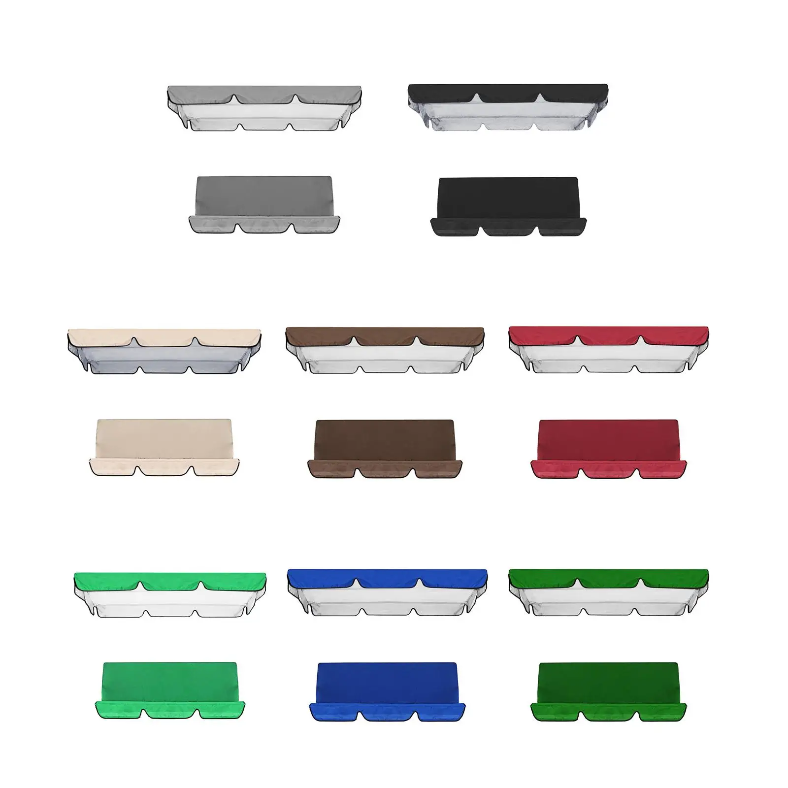 Patio Swing Canopy Durable Swing Chair Dust Covers Rain Cover Swing Seat Top Cover for Garden Canopy Yard Outdoor Furniture