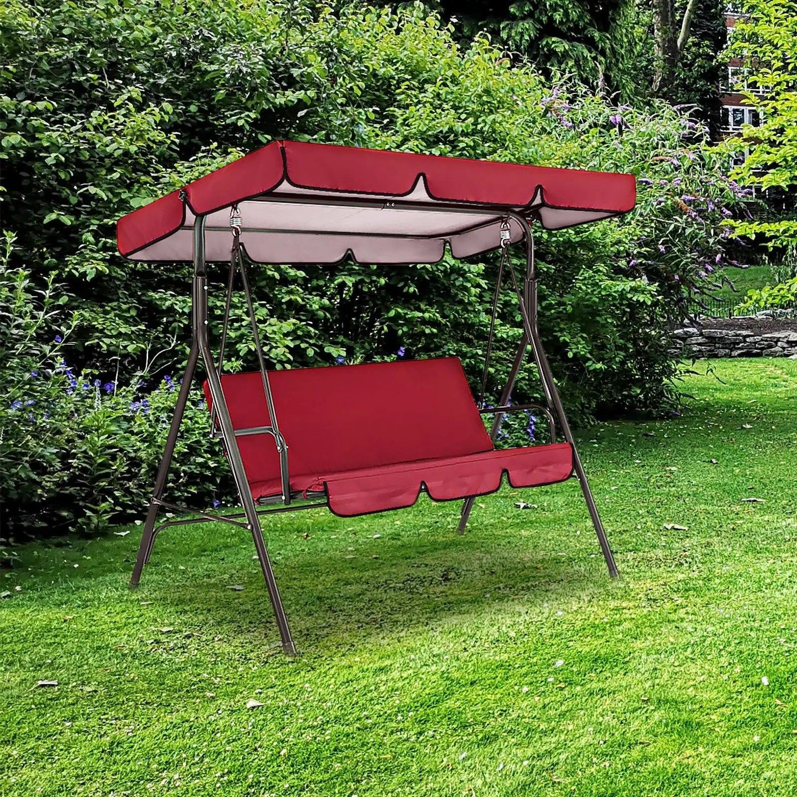 Patio Swing Canopy Durable Swing Chair Dust Covers Rain Cover Swing Seat Top Cover for Garden Canopy Yard Outdoor Furniture