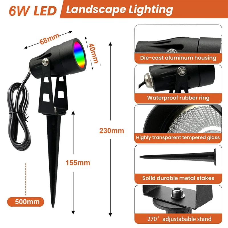 Lampe LED étanche avec télécommande, 6W - Test et Avis