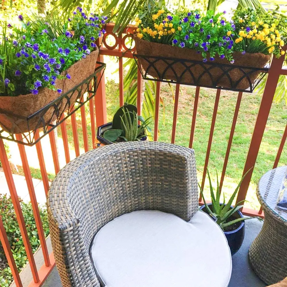 Fleurs artificielles en plastique résistant aux UV