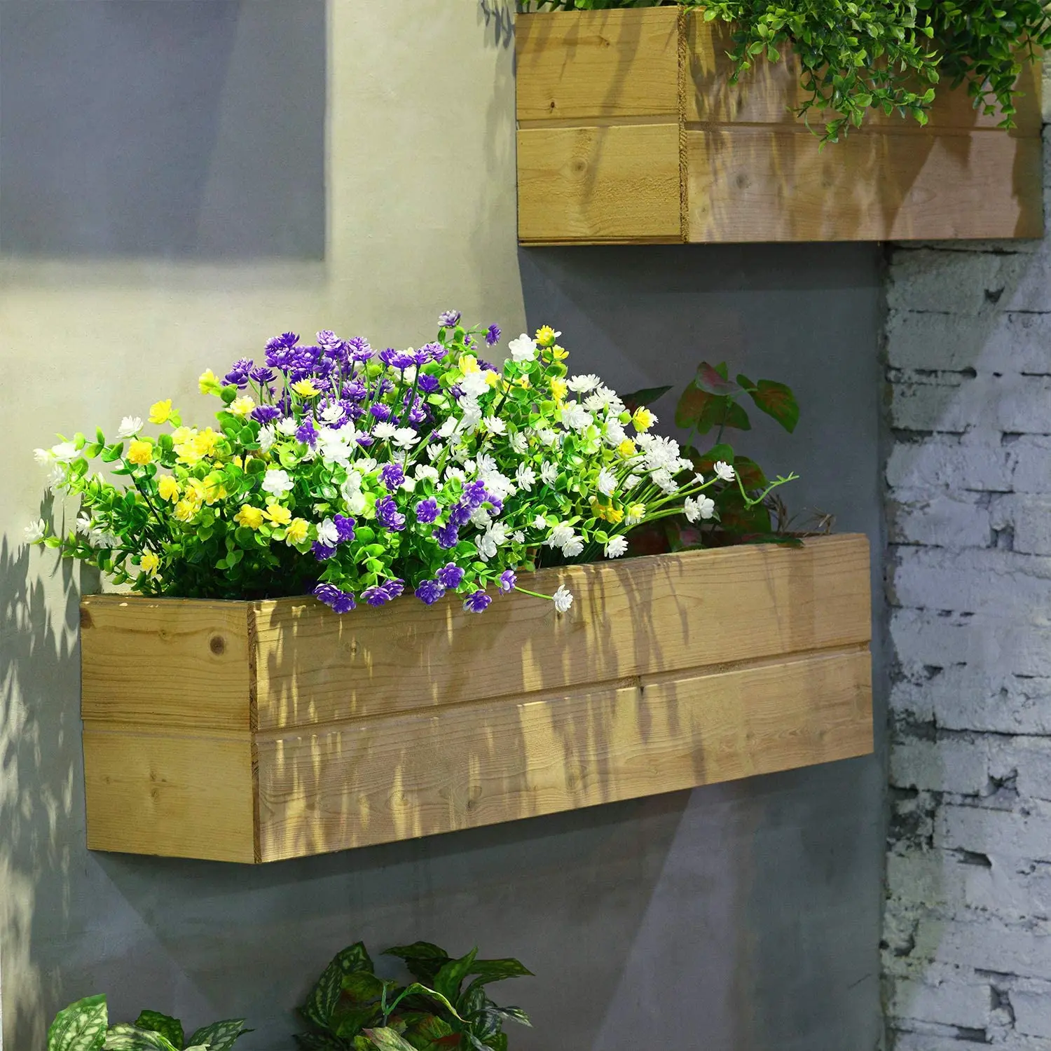 Fleurs artificielles en plastique résistant aux UV