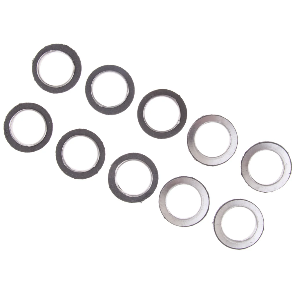 10x Motorcycle Exhaust Muffler Pipe Gaskets For Yamaha 100 150 125cc Scooter