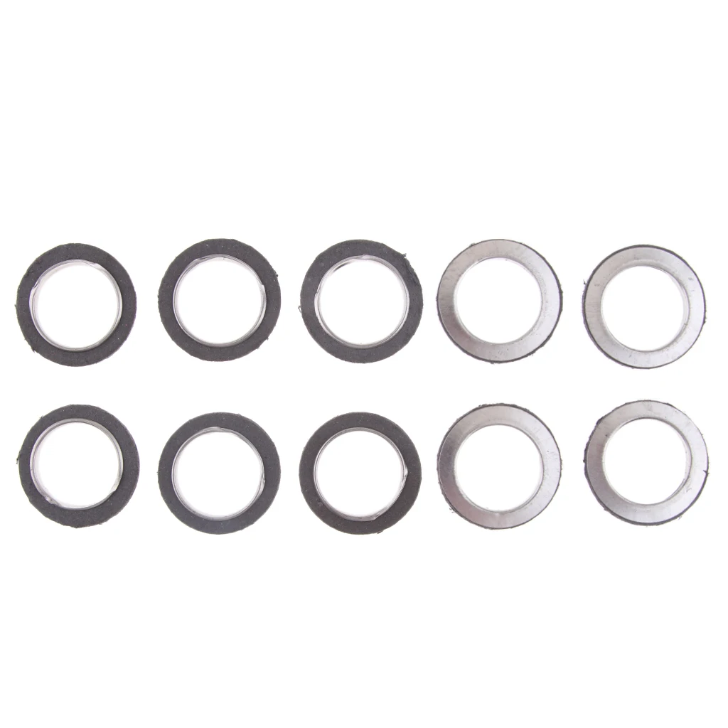 10x Motorcycle Exhaust Muffler Pipe Gaskets For Yamaha 100 150 125cc Scooter
