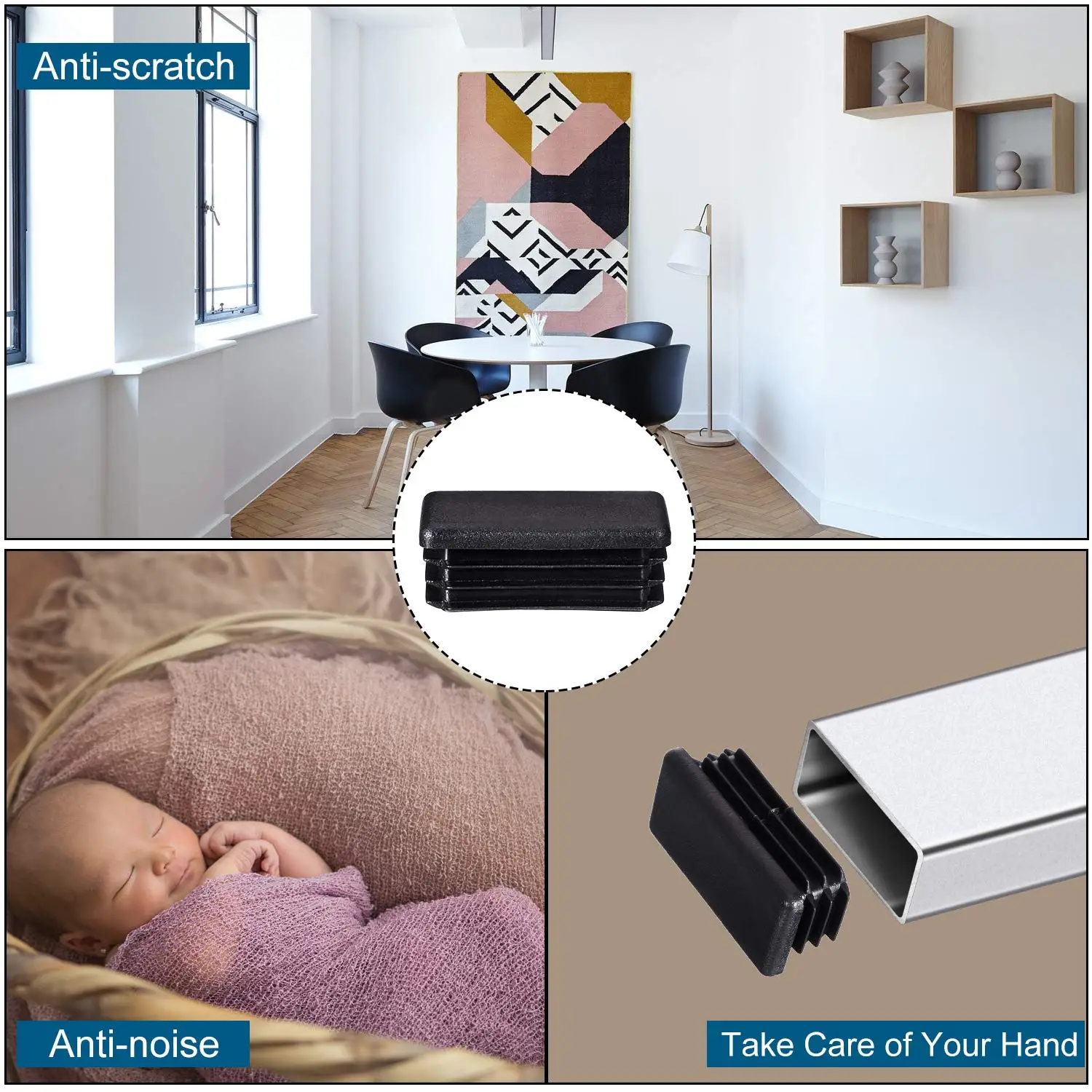 Embouts de protection de sol en plastique