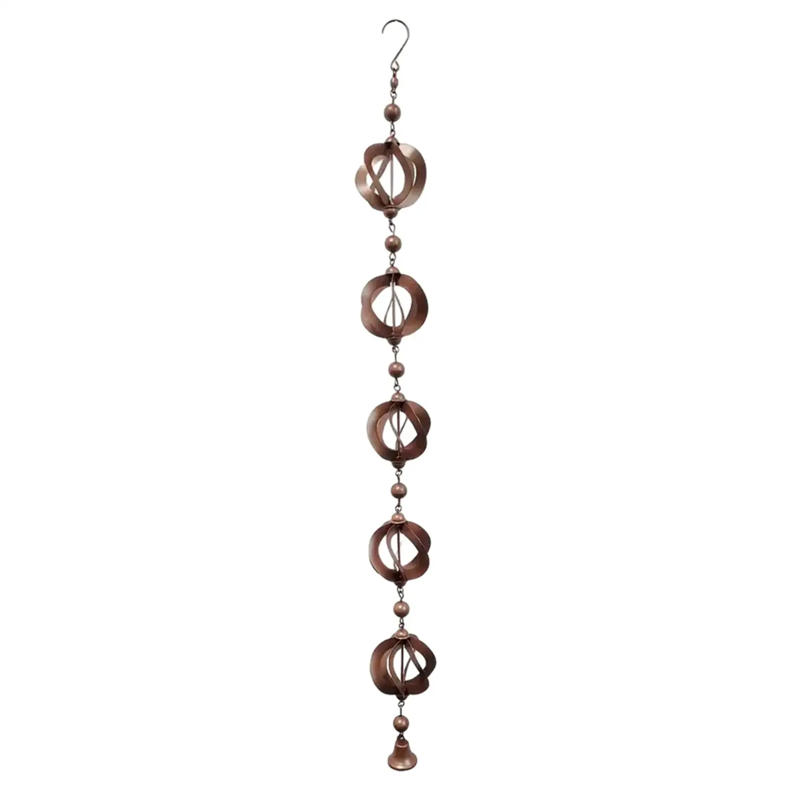 Rain Chains for Gutters Outdoor Hanging Rain Collector Cups Drainage 112cm Length for Display Gazebos Awnings Backyard Roofs