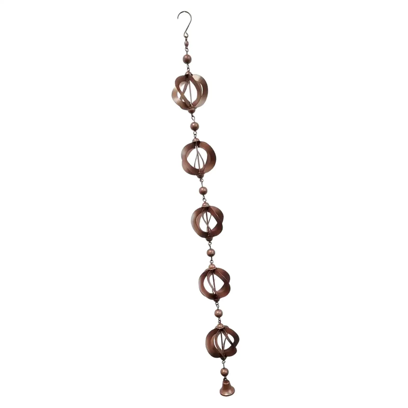 Rain Chains for Gutters Outdoor Hanging Rain Collector Cups Drainage 112cm Length for Display Gazebos Awnings Backyard Roofs