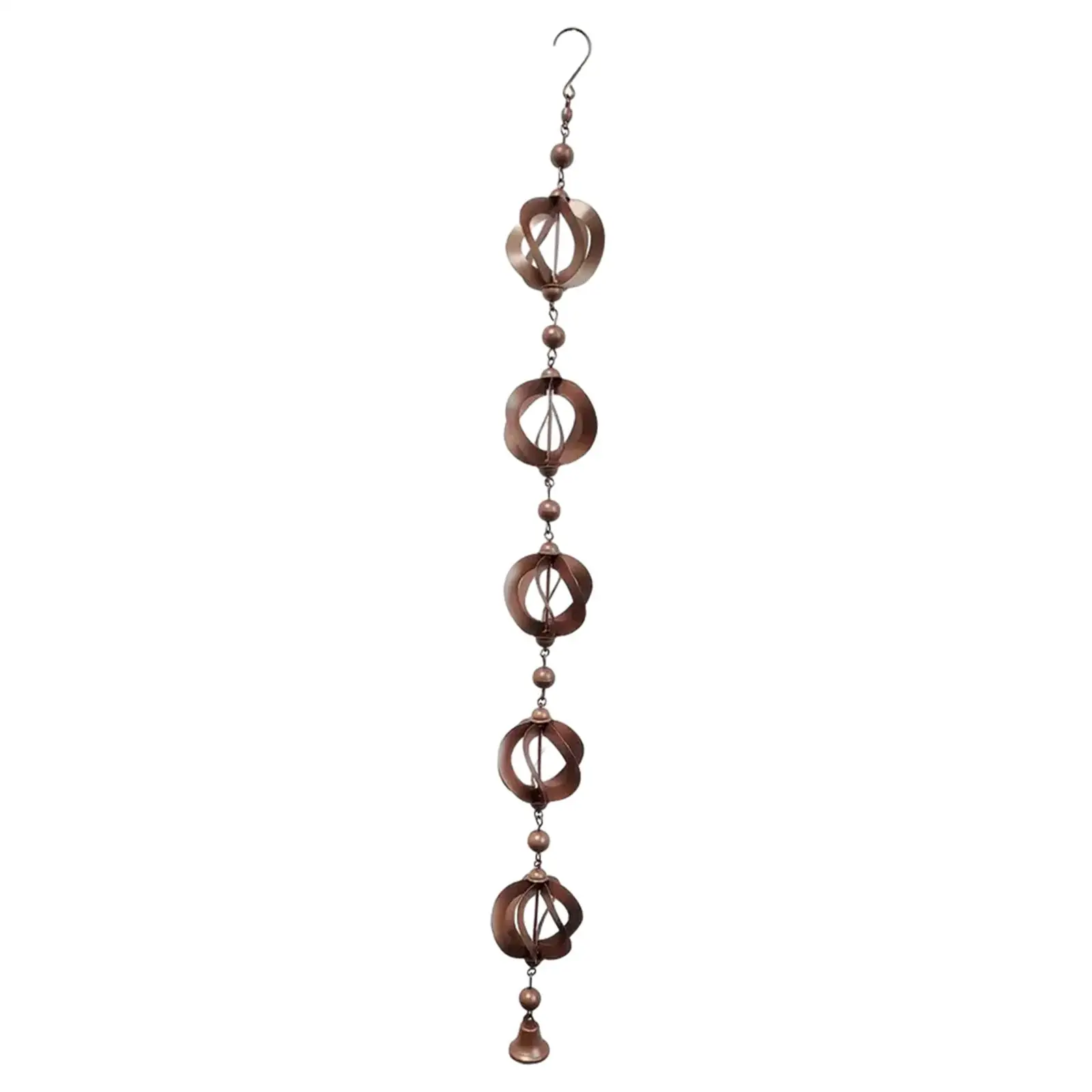Rain Chains for Gutters Outdoor Hanging Rain Collector Cups Drainage 112cm Length for Display Gazebos Awnings Backyard Roofs