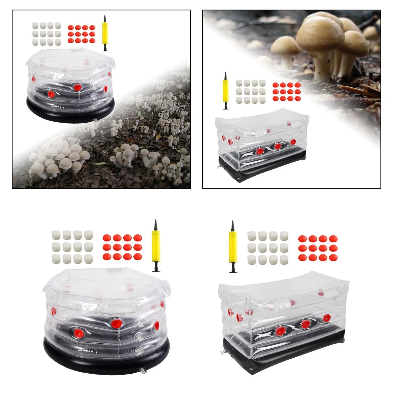 Inflatable Mushroom Grow Bag Growing Pot for Greenhouse Vegetable Back Porch