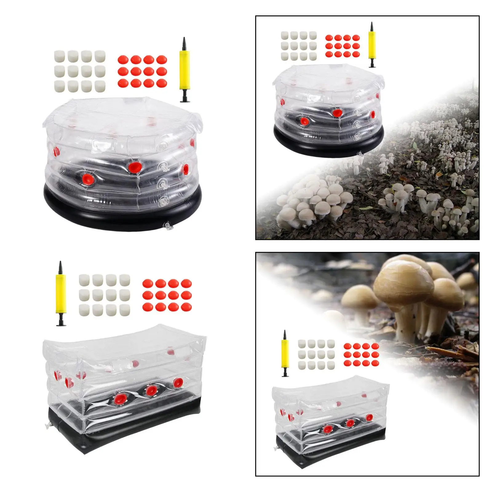 Inflatable Mushroom Grow Bag Growing Pot for Greenhouse Vegetable Back Porch