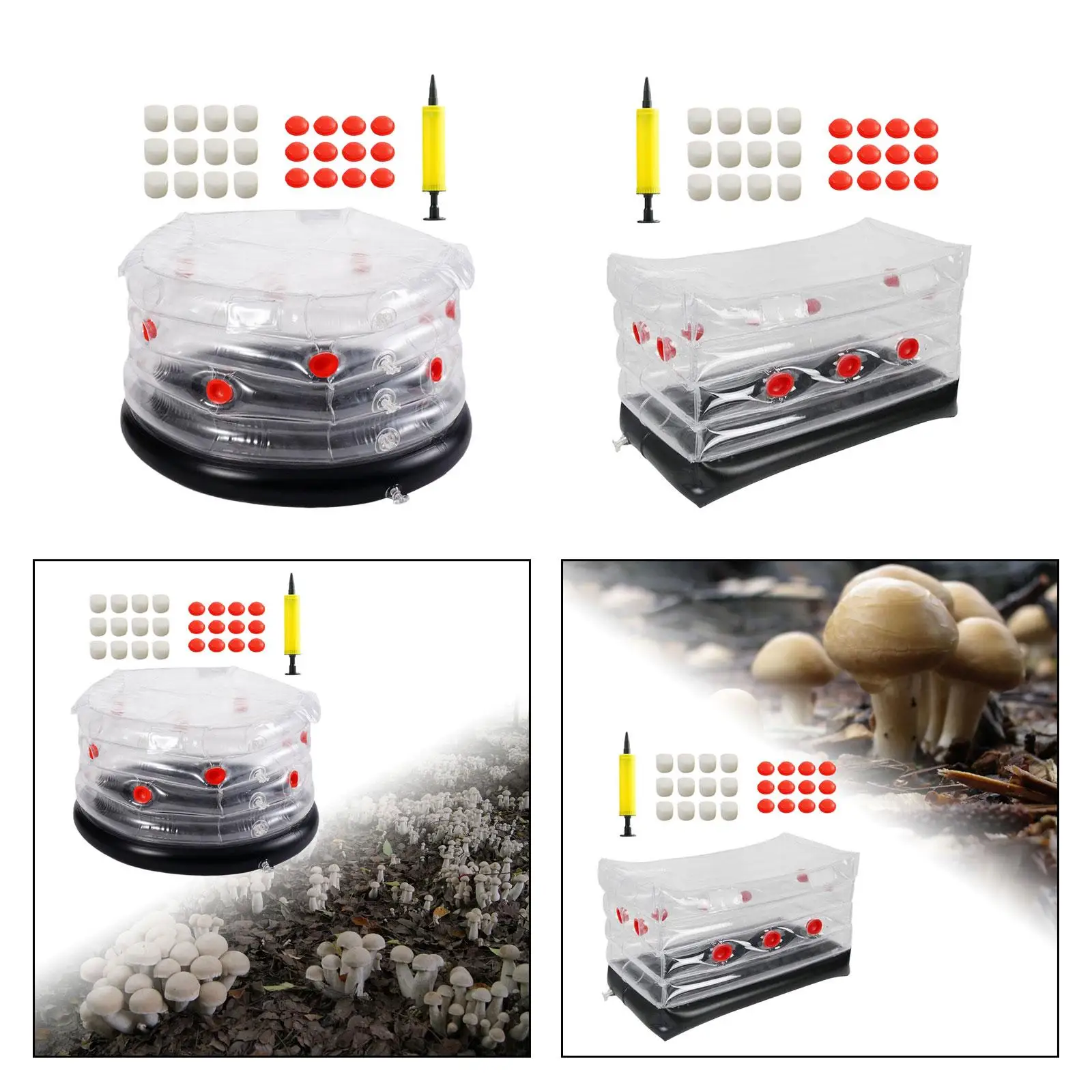 Inflatable Mushroom Grow Bag Growing Pot for Greenhouse Vegetable Back Porch