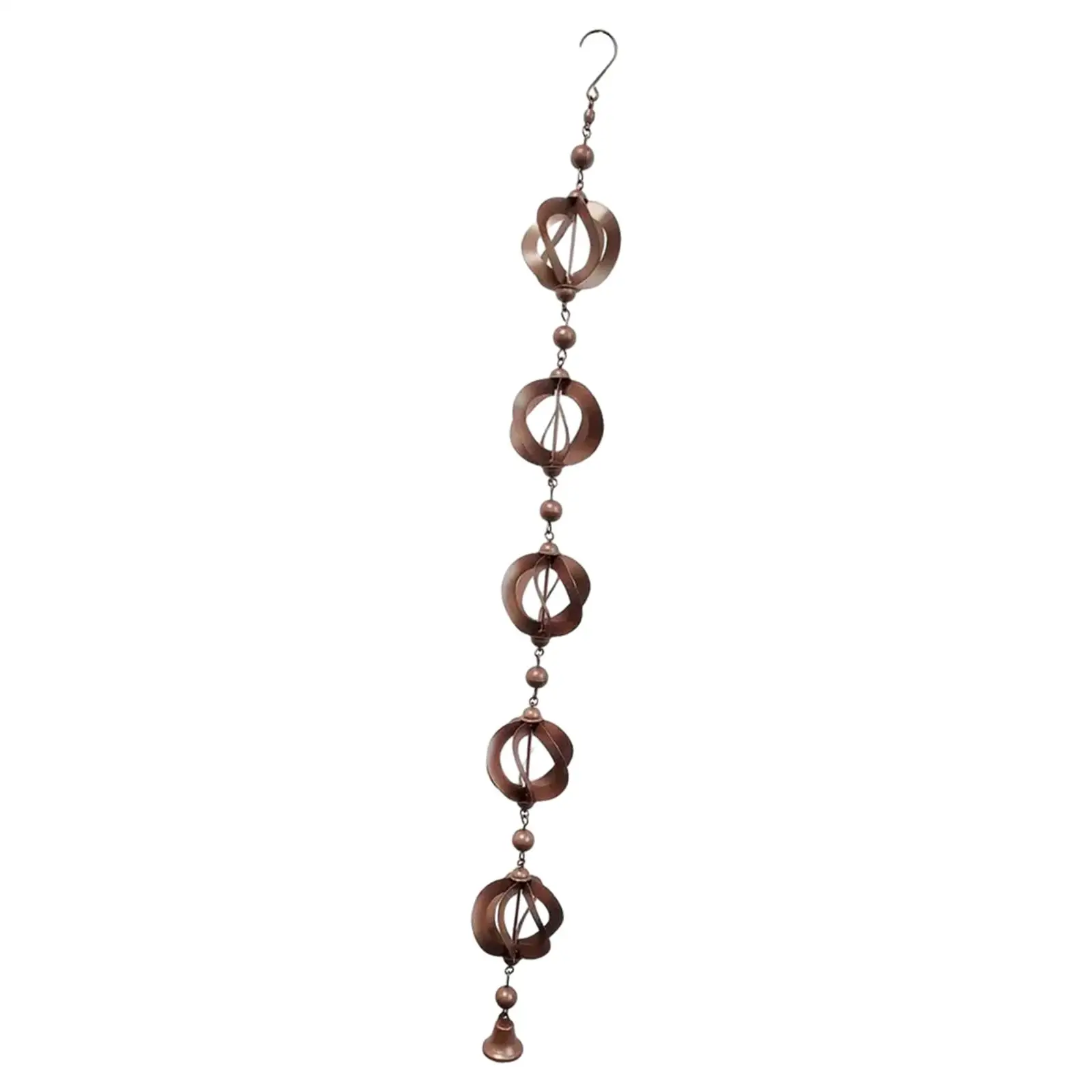 Rain Chains for Gutters Outdoor Hanging Rain Collector Cups Drainage 112cm Length for Display Gazebos Awnings Backyard Roofs
