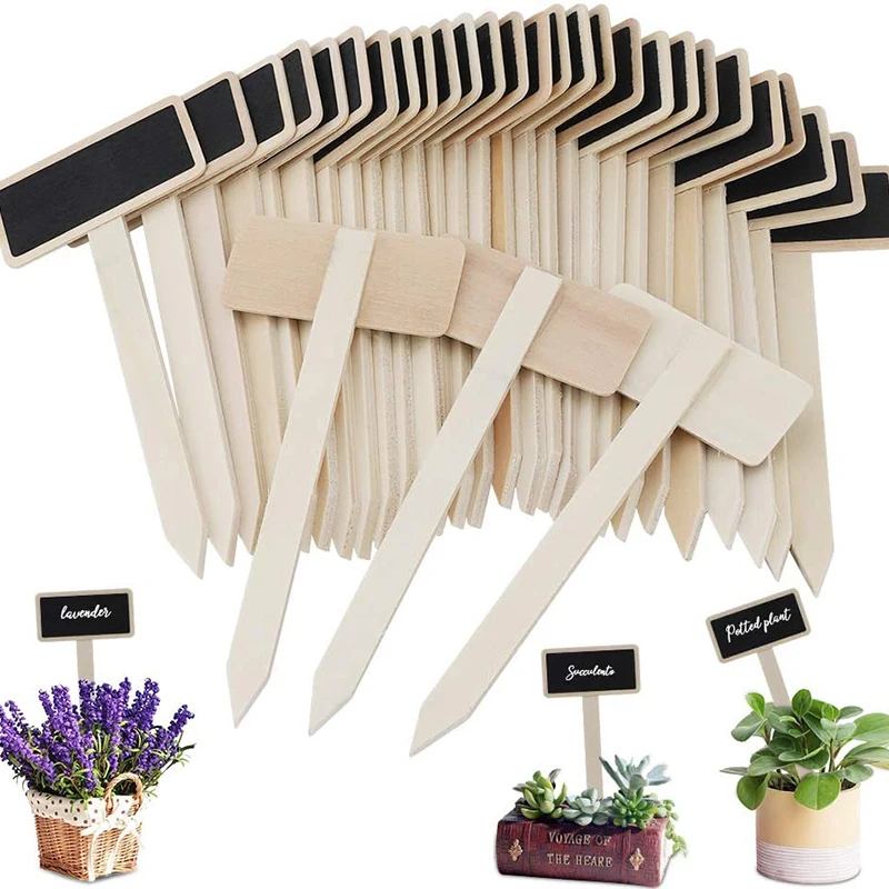 Mini tableau noir en bois pour plantes