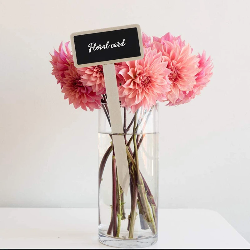 Mini tableau noir en bois pour plantes