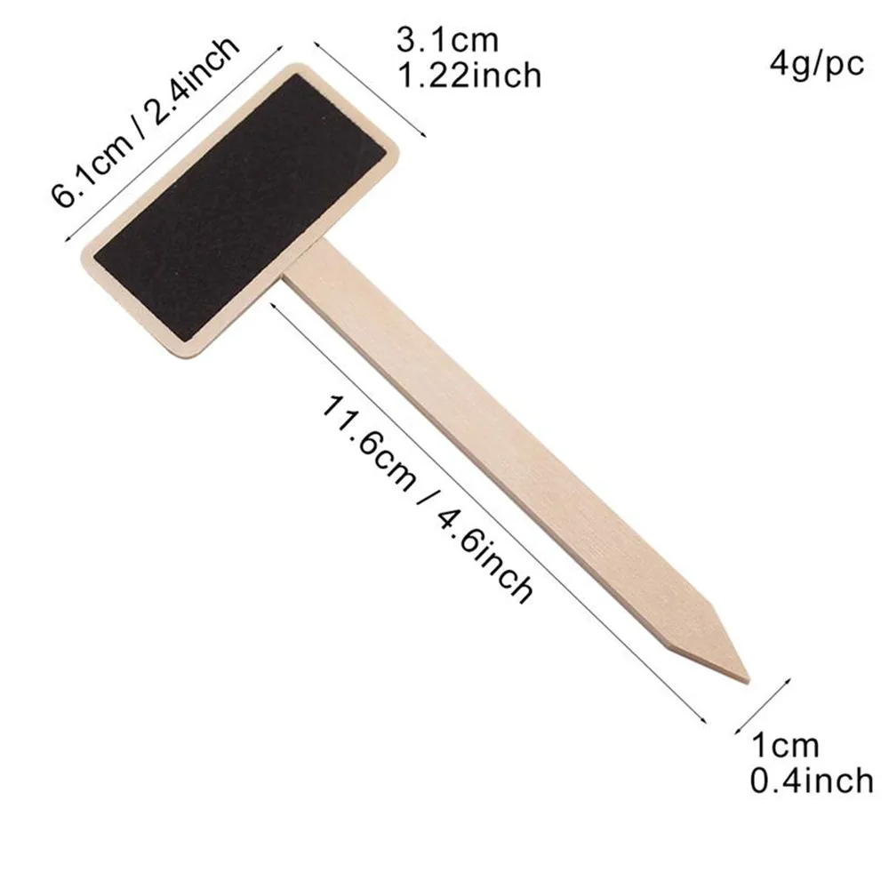 Mini tableau noir en bois pour plantes