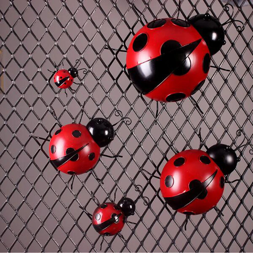 Cintre d'art mural suspendu | Coccinelle en fer