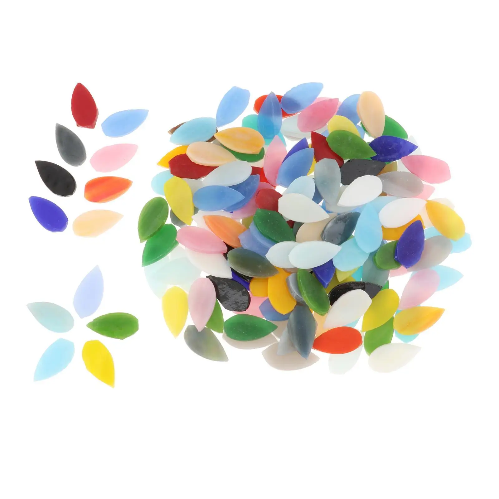 150pcs Mosaic Tiles Flower Leaves Garden Seat Table Pots Stepping Stones