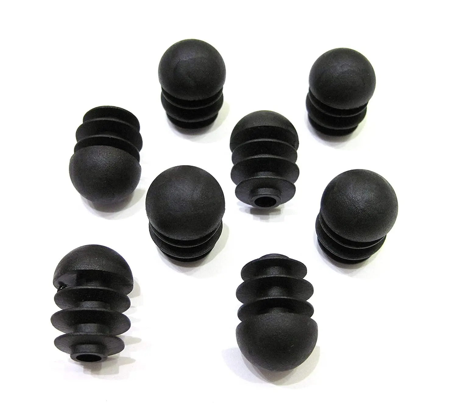 Embouts de meubles ronds en plastique noir