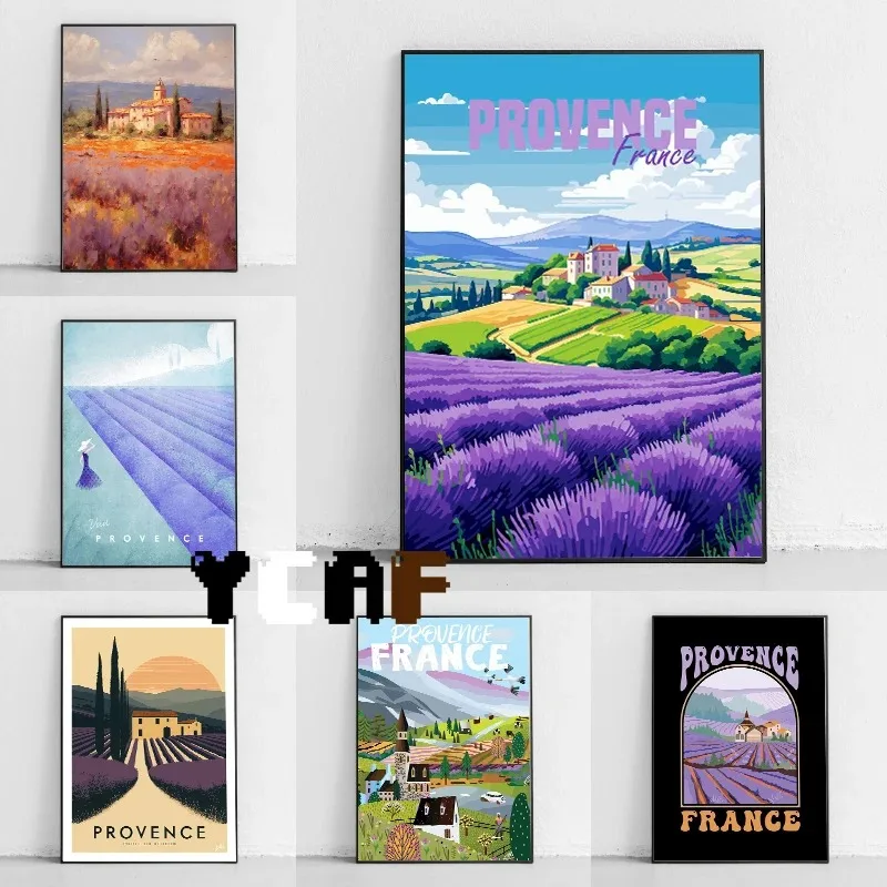 Affiche de voyage de la ville française de Provence