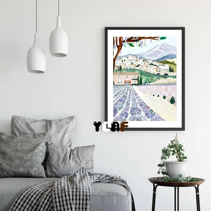 Affiche de voyage de la ville française de Provence
